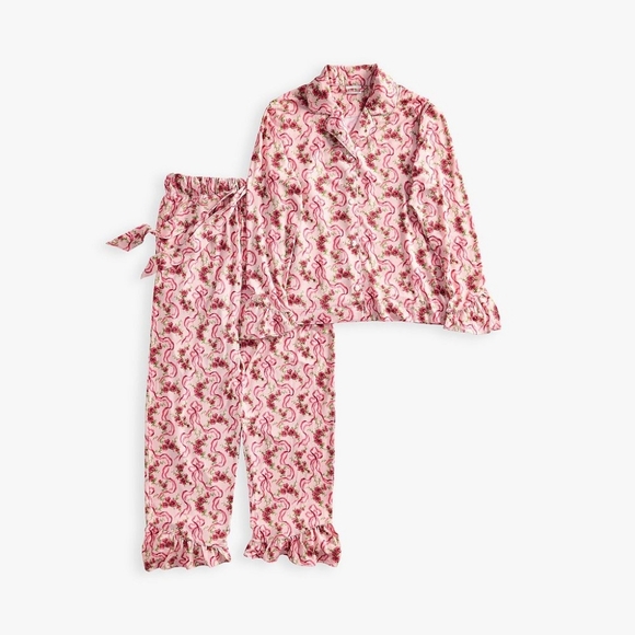 NWT LoveShackFancy Ruffle Long Sleeve Pajama Set